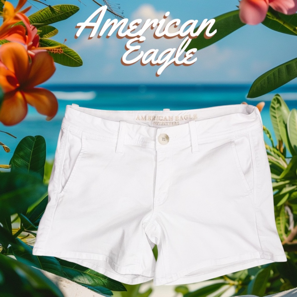 American Eagle Outfitters Super Stretch X white denim Shorts women’s size 2